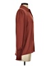 Express 100% Polyester Brown Long Sleeve Blouse Size XS - photo 4