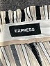 Express Stripes Ivory Casual Pants Size 12R - photo 4