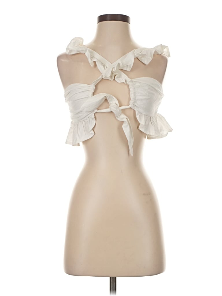 Pre-owned Majorelle Sleeveless Top Ivory Strapless Neckline Tops In White