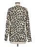 Ampersand Ave 100% Cotton Animal Print Gold Pullover Sweater Size M - photo 2