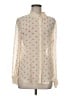 Hinge 100% Polyester Polka Dots Ivory Long Sleeve Blouse Size M - photo 1
