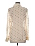 Hinge 100% Polyester Polka Dots Ivory Long Sleeve Blouse Size M - photo 2