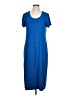 Assorted Brands Solid Blue Casual Dress Size L - photo 1