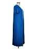 Assorted Brands Solid Blue Casual Dress Size L - photo 4