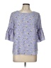 Everly Blue 3/4 Sleeve Blouse Size L - photo 1