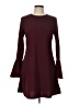 Assorted Brands Solid Burgundy Casual Dress Size L - photo 1