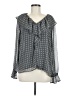 Ann Taylor LOFT 100% Polyester Gray Long Sleeve Blouse Size M - photo 1