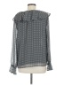 Ann Taylor LOFT 100% Polyester Gray Long Sleeve Blouse Size M - photo 2