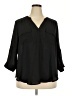 Torrid 100% Polyester Black 3/4 Sleeve Blouse Size 2X Plus (2) - photo 1