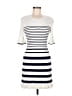 Assorted Brands Stripes White Casual Dress Size M - photo 1