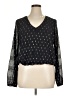 ASTR The Label 100% Polyester Black Long Sleeve Blouse Size XL - photo 1