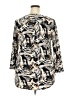 Dana Buchman Print Ivory 3/4 Sleeve Blouse Size XXL - photo 2