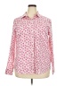 Gap 100% Cotton Floral Pink Long Sleeve Button-Down Shirt Size XXL - photo 1
