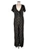 Chance 100% Polyester Floral Black Jumpsuit Size M - photo 1