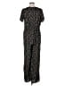 Chance 100% Polyester Floral Black Jumpsuit Size M - photo 2
