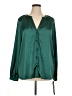 LUXE Green Long Sleeve Blouse Size XL - photo 1
