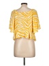 11. Honore 100% Rayon Yellow Short Sleeve Blouse Size 12 - photo 2