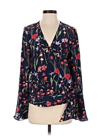 Parker Long Sleeve Silk Top (view 1)