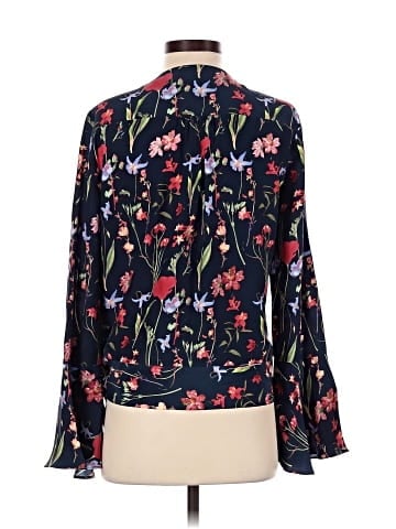 Parker Long Sleeve Silk Top (view 2)