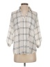 Fortune + Ivy 100% Polyester Plaid Ivory 3/4 Sleeve Blouse Size S - photo 1