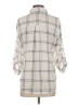 Fortune + Ivy 100% Polyester Plaid Ivory 3/4 Sleeve Blouse Size S - photo 2