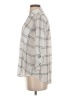Fortune + Ivy 100% Polyester Plaid Ivory 3/4 Sleeve Blouse Size S - photo 5