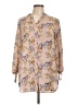 Joan Rivers 100% Polyester Floral Tan 3/4 Sleeve Blouse Size 12 - photo 1