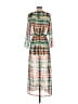 Unbranded 100% Polyester Print Green Blue Casual Dress Size S (estimated) - photo 2