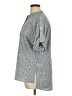 MICHAEL Michael Kors Print Gray Short Sleeve Blouse Size XL - photo 5