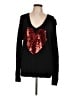 Wildfox Hearts Black Pullover Sweater Size Lg (3 or L) - photo 1