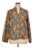 Shein 100% Polyester Paisley Gold Long Sleeve Blouse Size 12 - photo 1