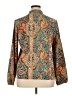 Shein 100% Polyester Paisley Gold Long Sleeve Blouse Size 12 - photo 2