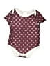 Assorted Brands Print Burgundy Short Sleeve Onesie Size 6-9 mo - photo 1