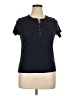 Chaps 100% Cotton Blue Short Sleeve Top Size XL (petite) - photo 1