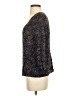 Buttons Black 3/4 Sleeve Top Size S - photo 5