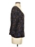 Buttons Black 3/4 Sleeve Top Size S - photo 4