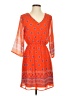 Alya 100% Polyester Paisley Orange Casual Dress Size S - photo 1
