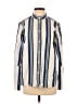 W by Worth Stripes Ivory Long Sleeve Button-Down Shirt Size S - photo 1