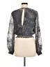 Walter Baker 100% Lyocell Metallic Silver Long Sleeve Blouse Size M - photo 2