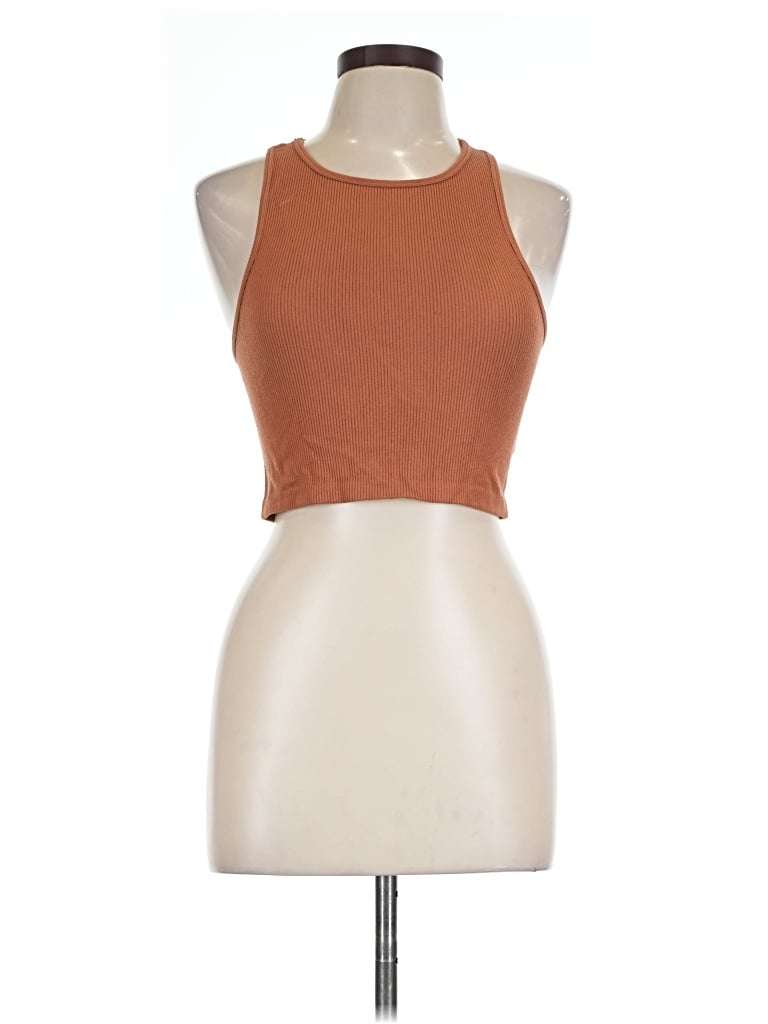 Pre-owned Aéropostale Tank Top Brown Halter Neckline Tops