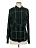 Sanctuary 100% Rayon Plaid Green Long Sleeve Button-Down Shirt Size M - photo 1
