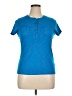 Chaps 100% Cotton Blue Short Sleeve Top Size XL (petite) - photo 1