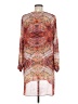 Chico's 100% Polyester Orange Kimono Size Med (1) - photo 2