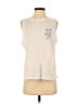 FRAME 100% Cotton Ivory Sleeveless T-Shirt Size S - photo 1