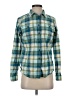 Dex 100% Cotton Plaid Teal Long Sleeve Button-Down Shirt Size S - photo 1