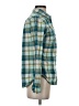 Dex 100% Cotton Plaid Teal Long Sleeve Button-Down Shirt Size S - photo 4