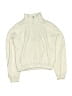 90 Degree by Reflex Solid Ivory Gray Pullover Sweater Size 10 - photo 1