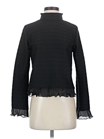 Blue Tassel Long Sleeve Blouse (view 1)