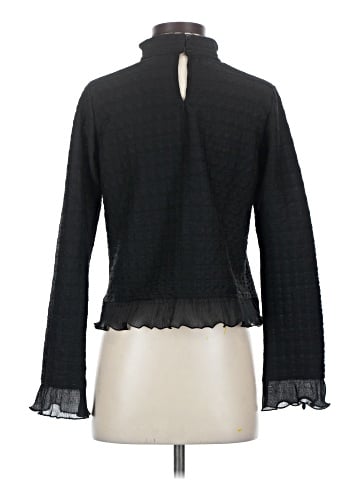 Blue Tassel Long Sleeve Blouse (view 2)
