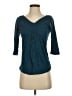 Deletta Teal 3/4 Sleeve Top Size XS - photo 1